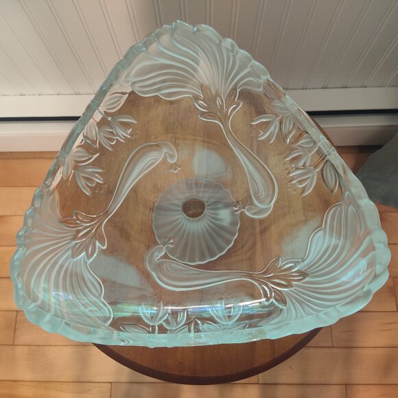 Mikasa Crystal Peacock Cake Stand - vintage - Picture 6 of 16